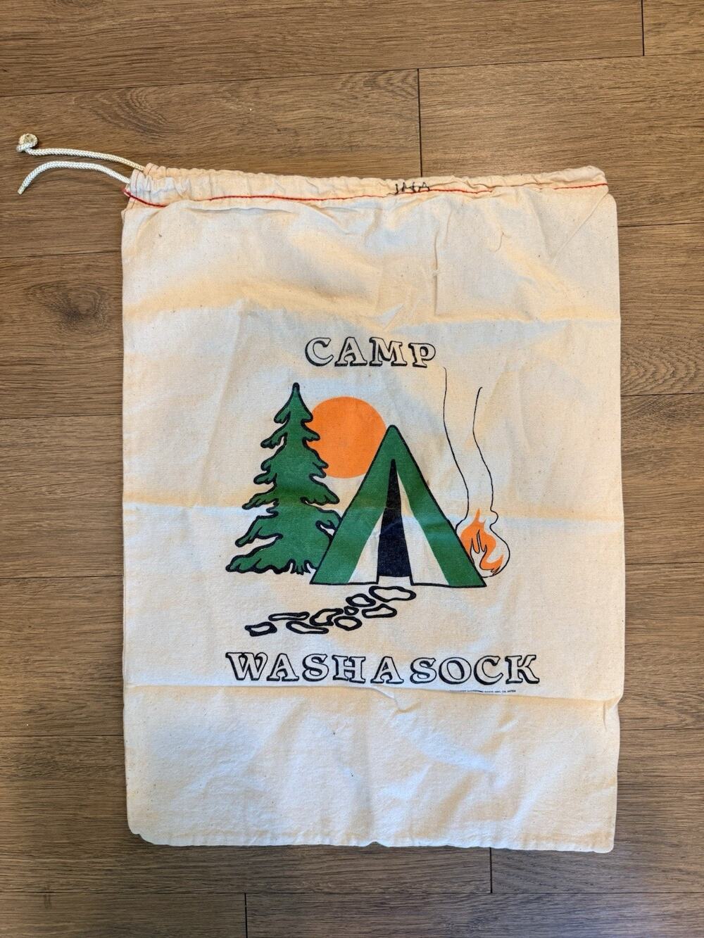 Vintage 50s 60s Camp Washasock Laundry Bag Santa Ana California Boy Scouts USA